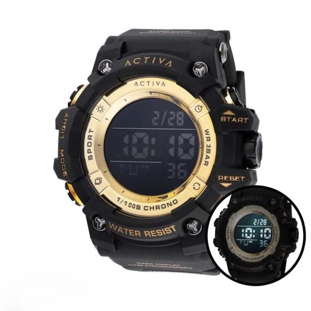 Activa Sync X Invicta Men's Digital Watch - 50mm. Black (ACW8046-003)